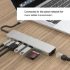 8 in 1 USB-C Hub Adapter with 4K HDMI, 100W PD, Ethernet & Card Reader