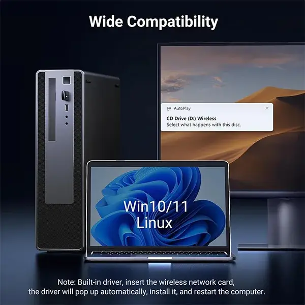 UGREEN CM762 (35264) AX900 USB Dual Band Wi‑Fi Adapter