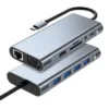 11-in-1 USB-C Hub Multiport Adapter with 4K HDMI, VGA, RJ45 & 87W PD Charging