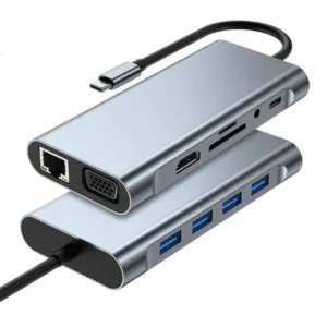 11-in-1 USB-C Hub Multiport Adapter with 4K HDMI, VGA, RJ45 & 87W PD Charging