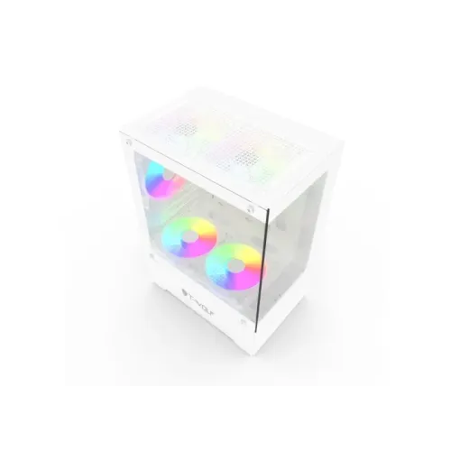 T-WOLF Ice Cooler X5 ARGB M-ATX Mid Tower Gaming Casing White